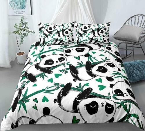 Panda Doona Quilt Duvet Cover Set Pillowcase Single Double Queen King Size Bed