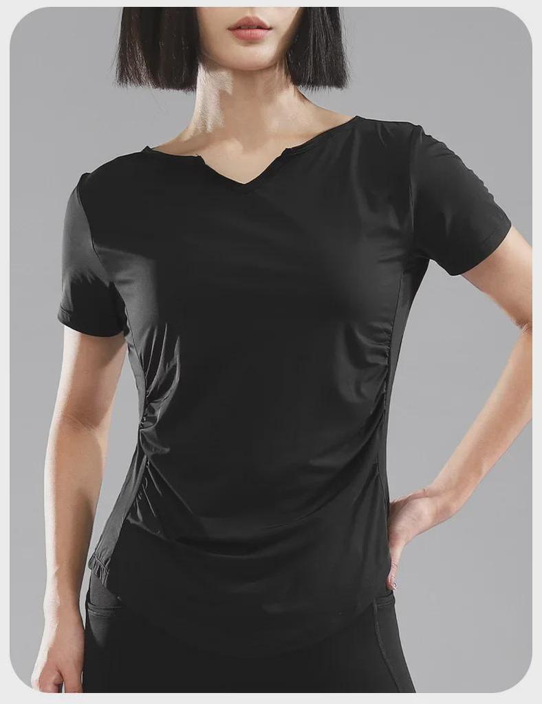 Женская облегающая футболка для йоги и фитнеса — пилатес, бег и прохладные утренние тренировки