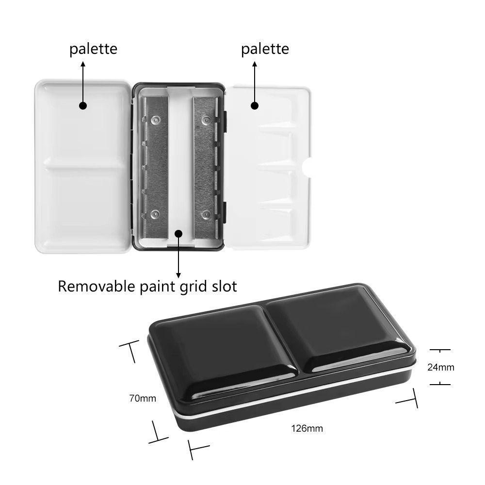 Empty Watercolor Storage Half Pans Watercolor Paint Box Multi-function Painting Box  Student