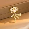 Cheongsam Accessories Romantic Badge Shell Banquet Clothes Pin Fairy Rose Brooches Jewelry Gift