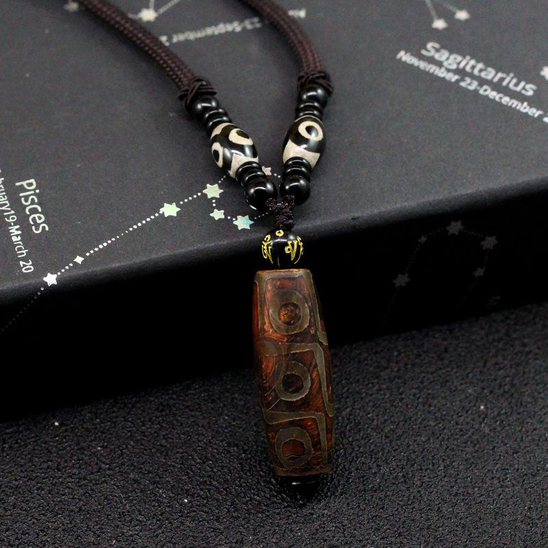 Ожерелье из девяти глазных бусин неба Xizang этнический стиль подвеска из неба универсальная