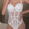 Французское боди, сексуальный кружевной комплект с бюстгальтером пуш-ап, классический бандажный сетчатый прозрачный облегающее нижнее белье, женское искушение, полые комбинезоны