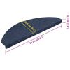 Self Adhesive Stair Treads 15 pcs 65 x 22.5 x 3.5 cm Blue