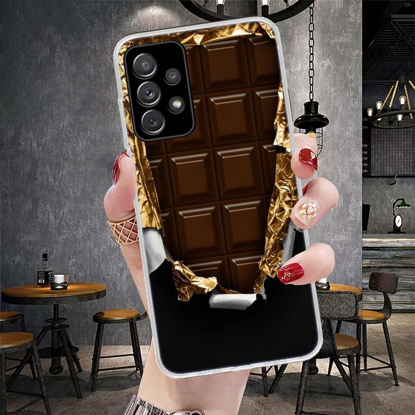 Chocolate Nutella Phone Case For Samsung Galaxy A13 A14 A15 A16 A17 A53 A54 A55 A56 A57 A33 A34 A35 A36 A37 A23 A24 A25 A26 Gala