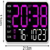 SmartGlow LED Digital Wall Clock with Voice Control Temperature Date  Week Display – Living Room Office Decor C
