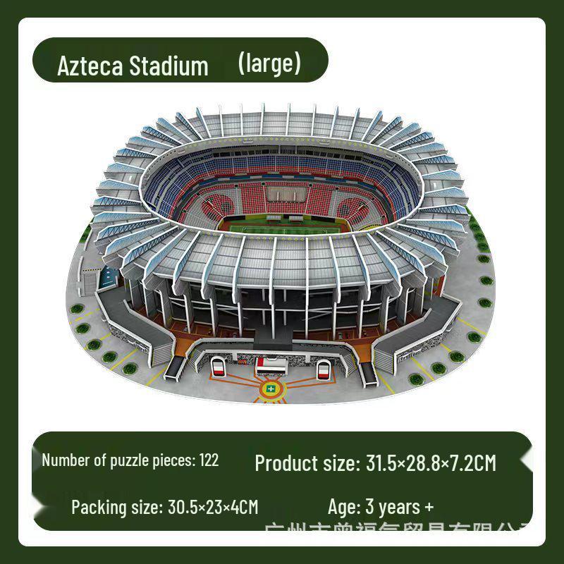 Реал Мадрид 3D Пазл Футбольное Поле Модель: Игрушка для сборки без клея и кубок Лиги чемпионов - идеальный подарок на день рождения для мужчин