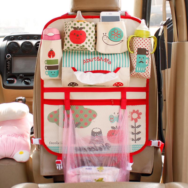 Children's Multifunctional Car Seat Organizer with Touch Screen Compartment