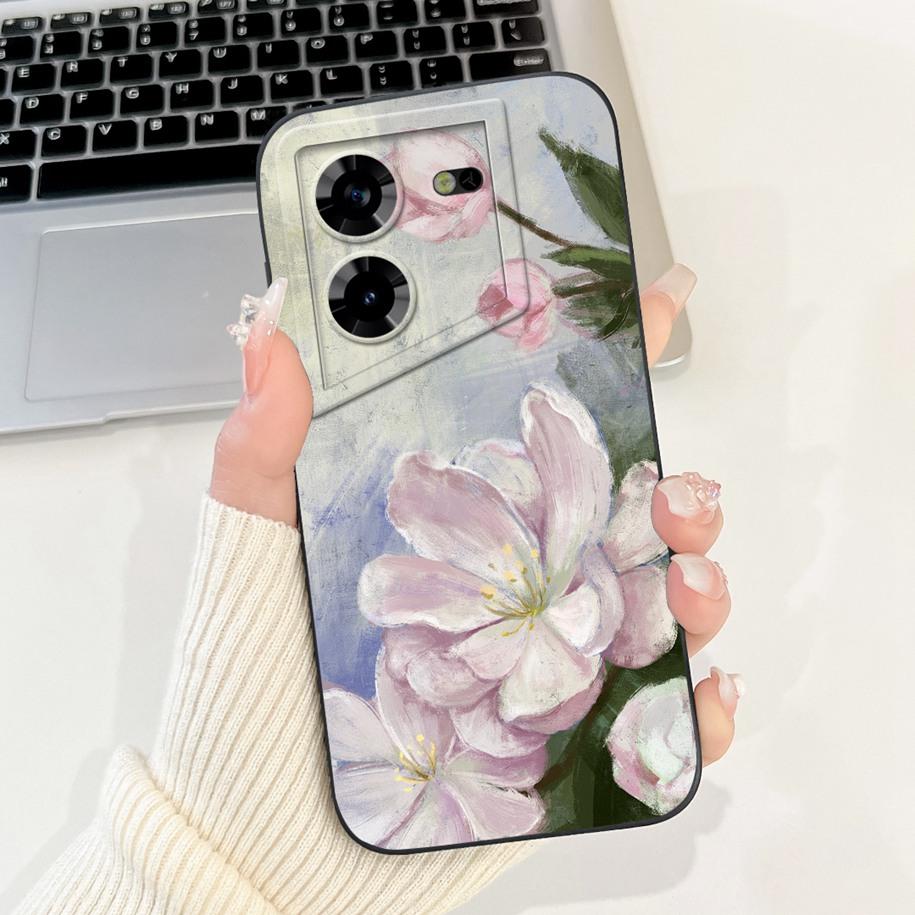 Чехол для Tecno Pova 5 Милый Мультяшный Динозавр Жидкий Силикон Мягкий ТПУ Защитная Задняя Крышка Для Tecno Pova 5 Pro Pova5 Чехол Funda