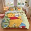 3pcs Winnie the Pooh Floral Bedding Set - Includes 1 Quilt Cover and 2 Pillowcases, Comfortable Bedding with Stylish Design for Bedroom, Machine