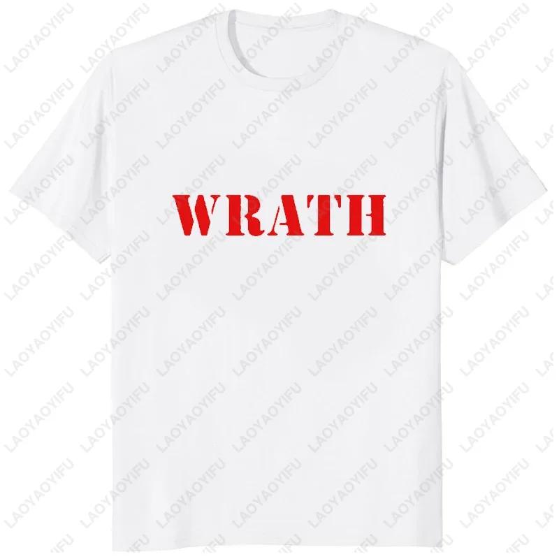 Летняя Новинка Ограниченная Серия WRATH Естественный Отбор Унисекс Футболка Уличный Стиль Короткий Рукав Повседневная Футболка с Круглым Вырезом Хипстерский Стиль
