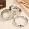 Europe and the United States hot-selling light luxury gold plain ring bracelet four-piece set stacked bracelet women high-grade glossy alloy jewelry