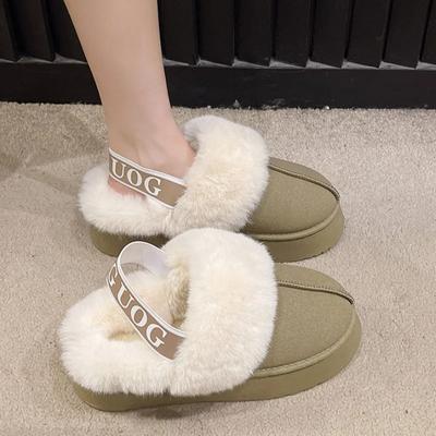 Зимние теплые хлопковые сапоги Ins Style для дома, модные удобные женские сапоги с толстой подошвой и буквенным дизайном, повседневные зимние сапоги без застежек