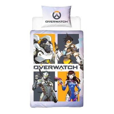 Двусторонний комплект постельного белья Overwatch Eat Sleep Character