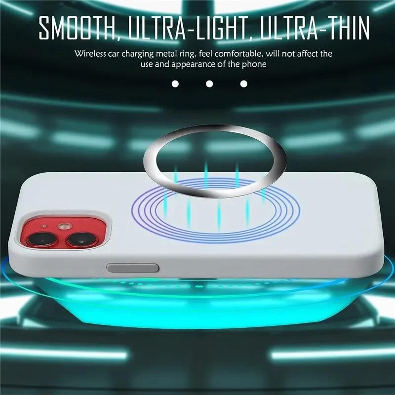 Magnetic Metal Ring Patch, Universal Magnet Converter, Fits iPhone Samsung Android, Wireless Charge Car Mount Accessory