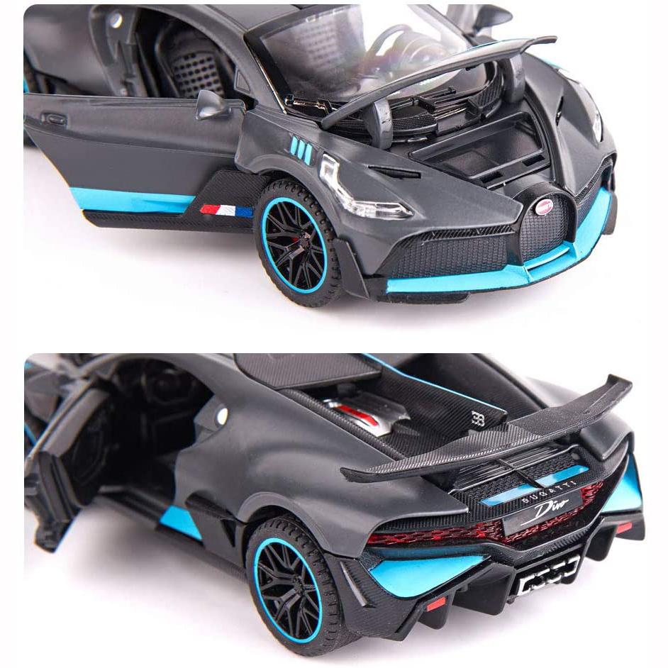Модель автомобиля Bugatti Divo в масштабе 1/32, игрушечная литая машина из цинкового сплава, транспортные средства со звуком и светом, игрушки для детей, подарки для мальчиков и девочек