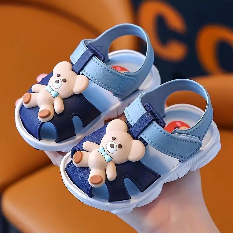 Adorable Trendy Cartoon Bear Sandals Shoes for Baby Boys