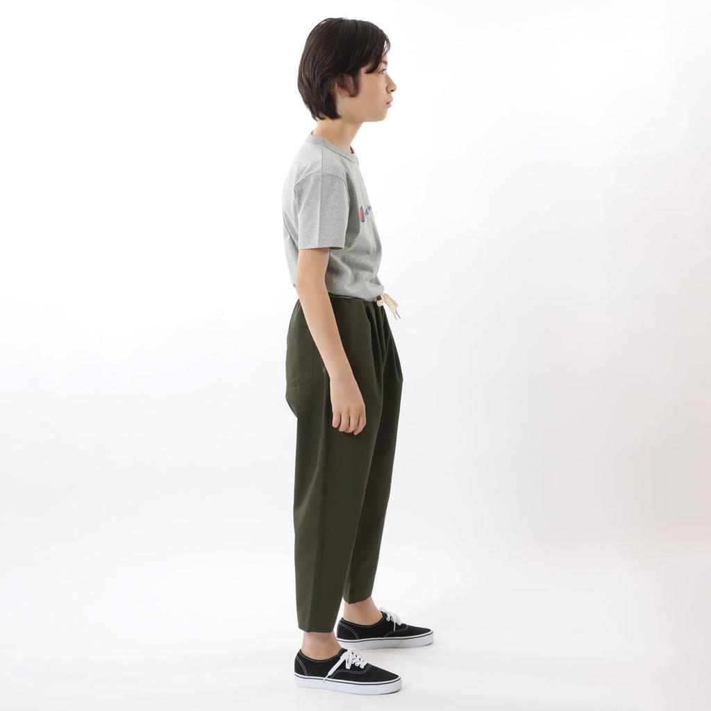 Длинные прорезные карманы с логотипом One Point Logo Basic Olive [Champion], брюки для детей, 100% хлопок, бока, вышивка, CK-Z202