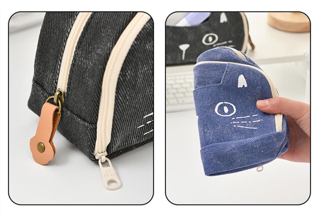 Large Capacity Pen Cute Cat Pen Pen Pencil Pencil Pencil Stationery Stationery Small Item Small Item Ruler Ruler Classified Junior High School