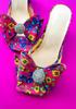 In The Balcony Petal Pop Mesh Crystal Ball Ribbon Sandals 6Cm Heel