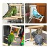 Wood Bird Mirror With Perch Stand Bird Toy Stand Bird Toy For Parrot Parakeets Cockatiels Cage Cage Parakeet Accessories