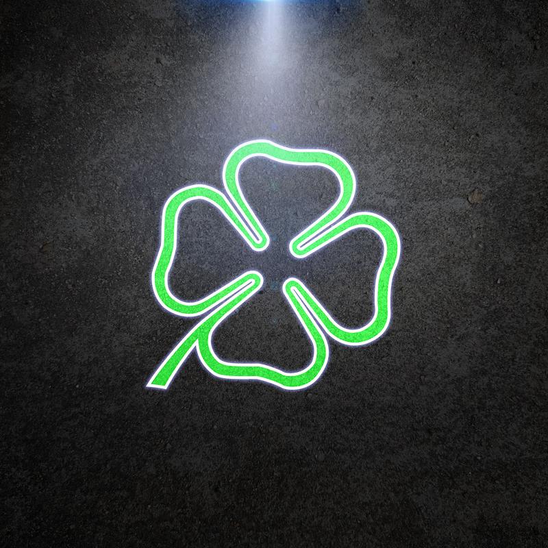 Four Leaf Clover Logo Wireless Courtesy Car Door Projector LED Welcome Lights For Alfa Romeo Giulia Giulietta Sportiva Decor