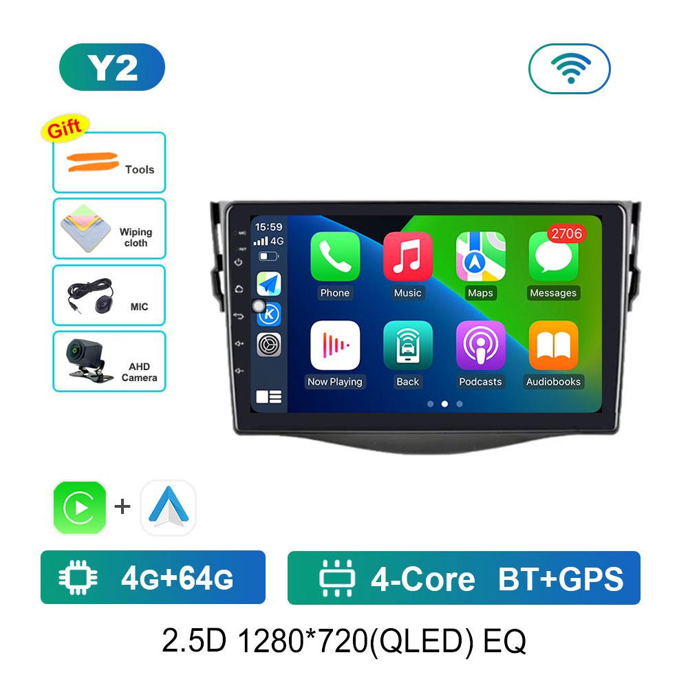 Автомобильный видео-мультимедийный проигрыватель DSP Stereo для Toyota RAV4 Rav 4 2005 - 2013 Android 14 GPS Navi WiFi IPS Экран 4G Bluetooth