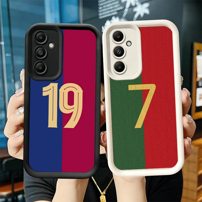 Чехол для телефона Samsung Galaxy A17 A16 A15 A14 A13 Футбольный Номер 7 10 19 A56 A36 A26 A55 A35 A25 A54 A34 A24 A53 A33 A23 A07 A0