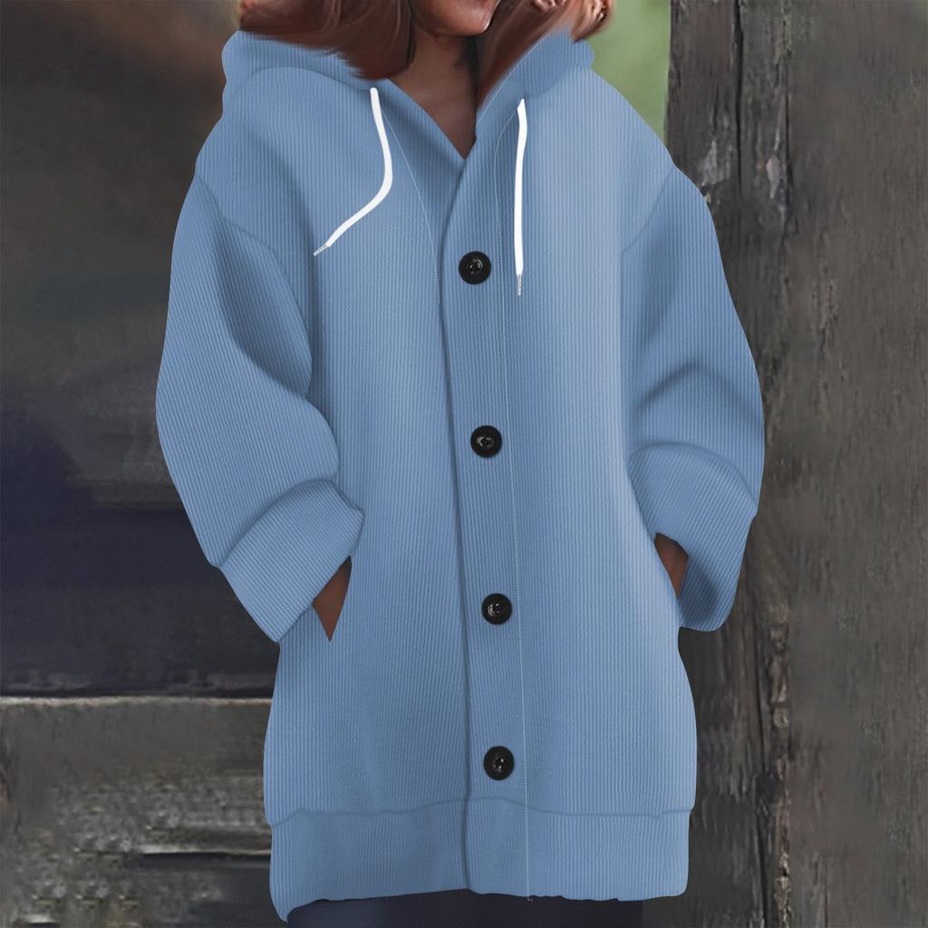 Свитшоты для женщин Вязаный свитер с длинным рукавом Принт Вязаный худи с пуговицами Кардиган Пальто