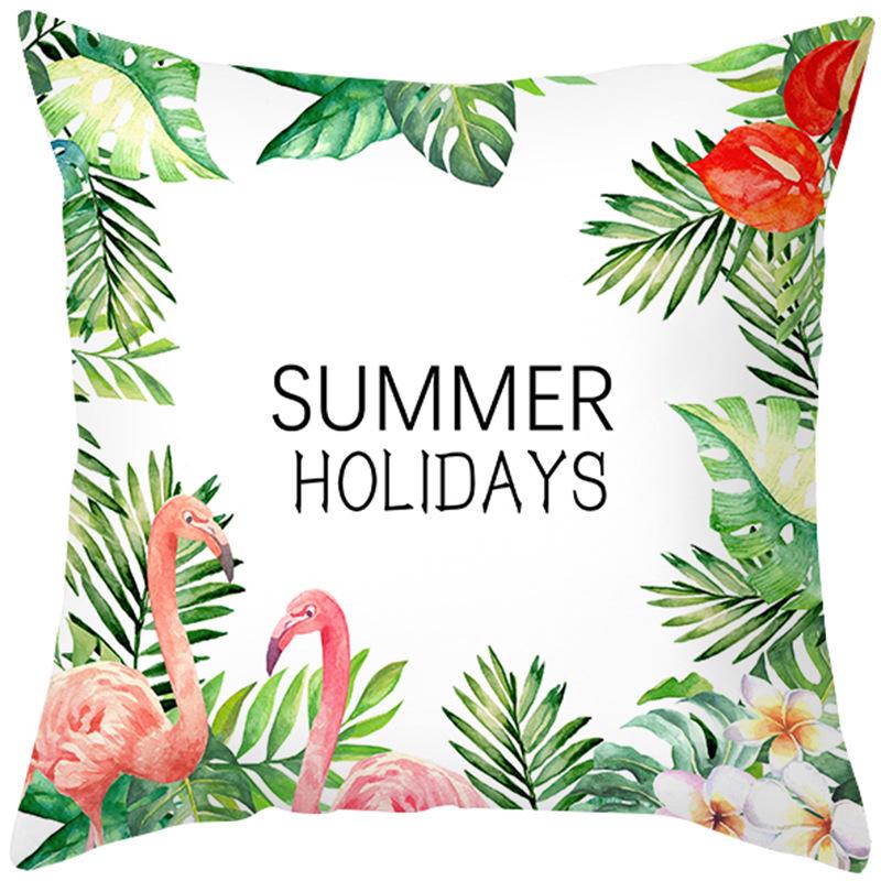 Plant Flower Pillow Cover Decorative With Short Plush Print Of Nordic Flowers Home Decor Throw For Living Room Cushion Cover