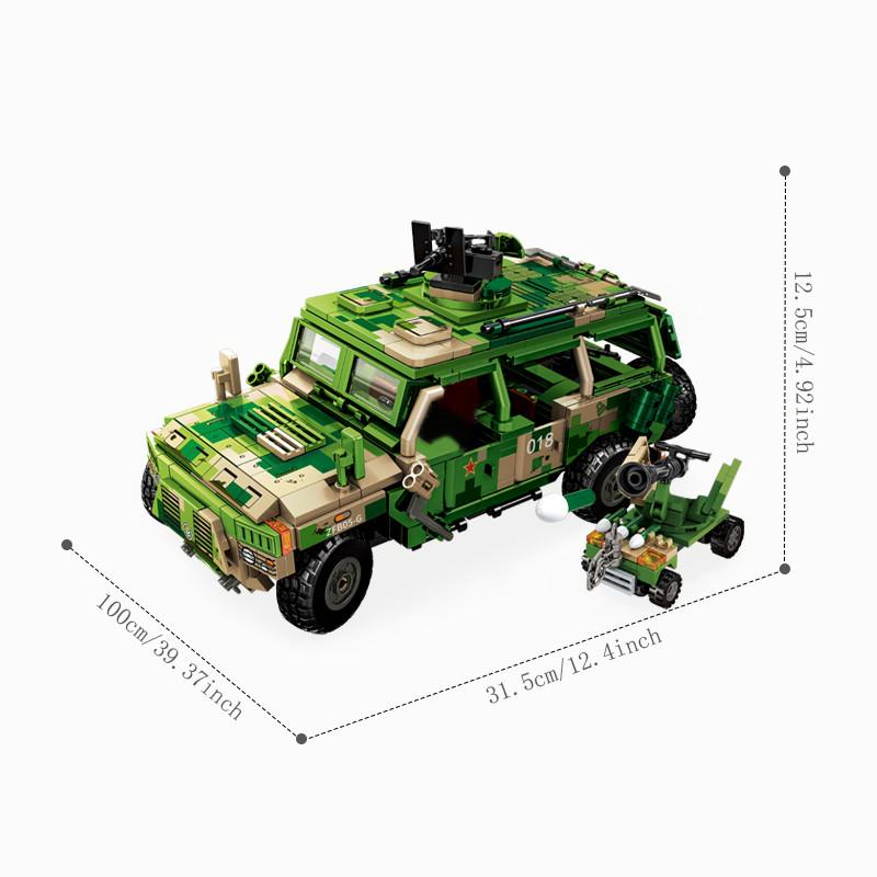 Военная серия патрульная машина сборка строительные блоки MOC автомобиль конструктор набор для мальчиков развивающие игрушки праздничные подарки
