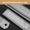 Precisions Crafted Stainless Steel Measuring Tool Ruler with Nonslip Back Suitable for Professional Architects Engineers