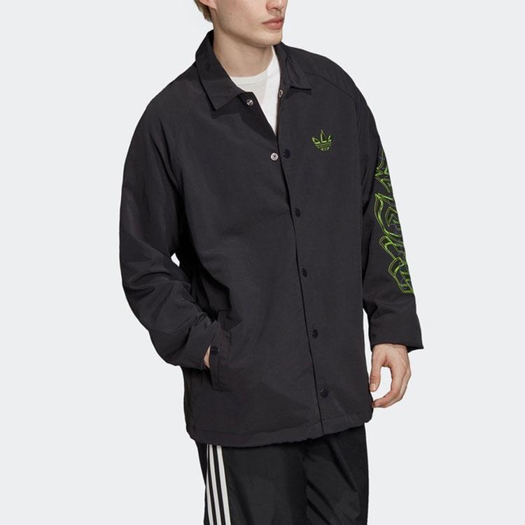 Adidas Originals Jackets Men's Black Lapel Moderate Other (Unisex) Jackets GK5922