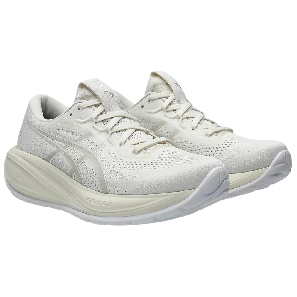 Asics GEL CUMULUS 28 Износостойкие Дышащие Беговые Кроссовки Женские Экрю 1012B916-100