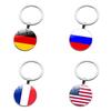 Стильный брелок с американским флагом Металлический аксессуар Современный дизайн Подарок Цинковый сплав