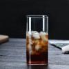 Square Glass Milk Tea Drink Cup High Borosilicate Transparent Glass Cold Drink Milk Juice Tea Cups Beer Coffee Cup 250/350/450ML