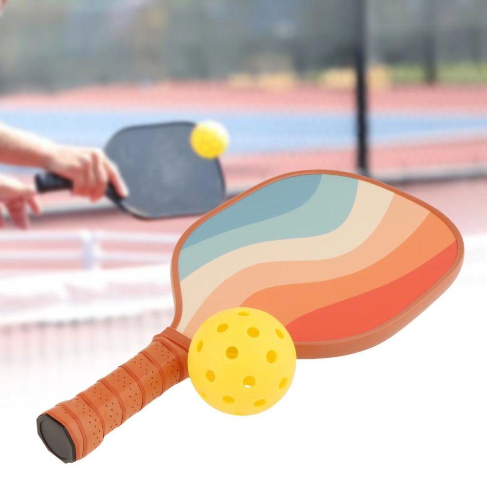 Wood Pickle Ball Racket Colorful Squash Racquet Pickleball Paddles  Family Friends Children