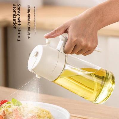 Стеклянный флакон-распылитель и бутылочка для заливки масла двойного назначения - кухонный распылительный пресс-типа