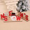 Christmas Wooden Painted Letter Card DIY Assembly Decoration Christmas Decoration Supplies