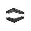 Fireplace grille KRATKI LUFT Black 9x60x40 Left Ventilation Set 2 pcs