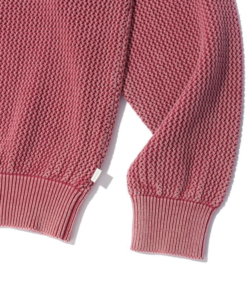 CRITIC Wormhole Logo Natural Dyeing Mesh Knit Pink