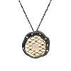 Exquisite Black Gold Double Color Hollow Line Flower Bud Pendant Necklace 925 Silver Plated Ladies Jewelry Party Sweater Chain