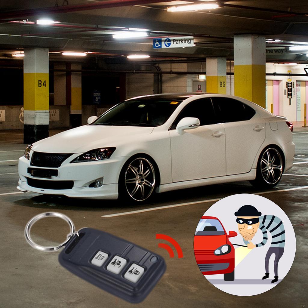 Автомобильная противоугонная сигнализация Para Automovil Универсальная автомобильная сигнализация Автоматическая блокировка и разблокировка Сигнализация с вибрацией и ЖК-пультом дистанционного управления