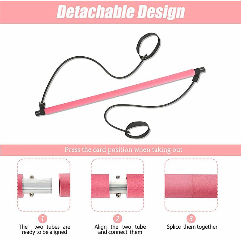 Портативная штанга для йоги, пилатеса и эспандера для домашнего спортзала, тонизирующая планка для мышц, фитнес-растяжка, спортивные упражнения для тела