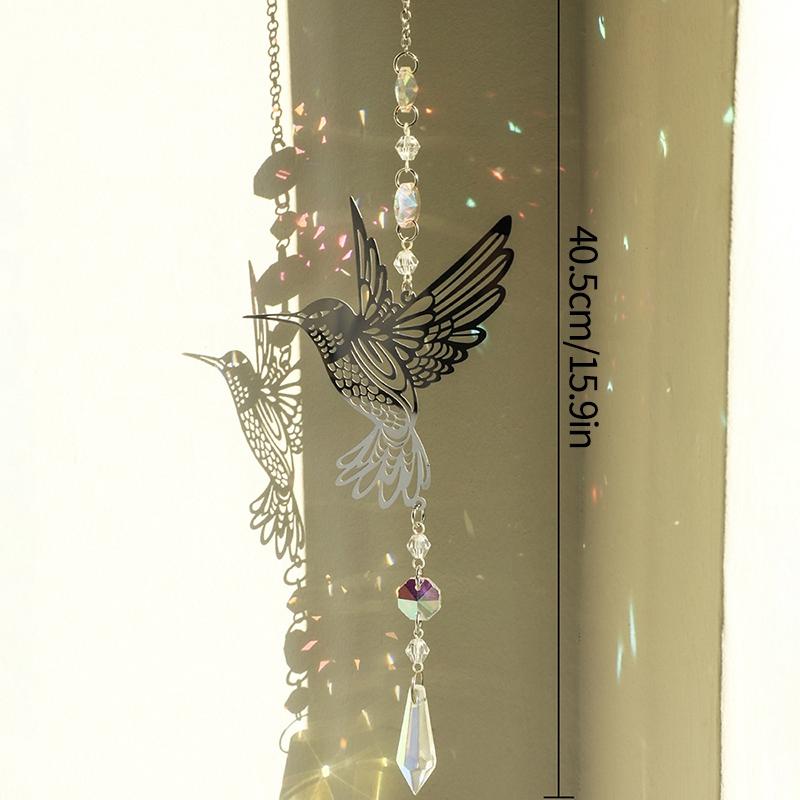 Crystal Suncatcher Moon Star Rainbow Sun Catcher Wind Chime Pendant Sun Catcher Pendants Outdoor Garden Yard Hanging Decor