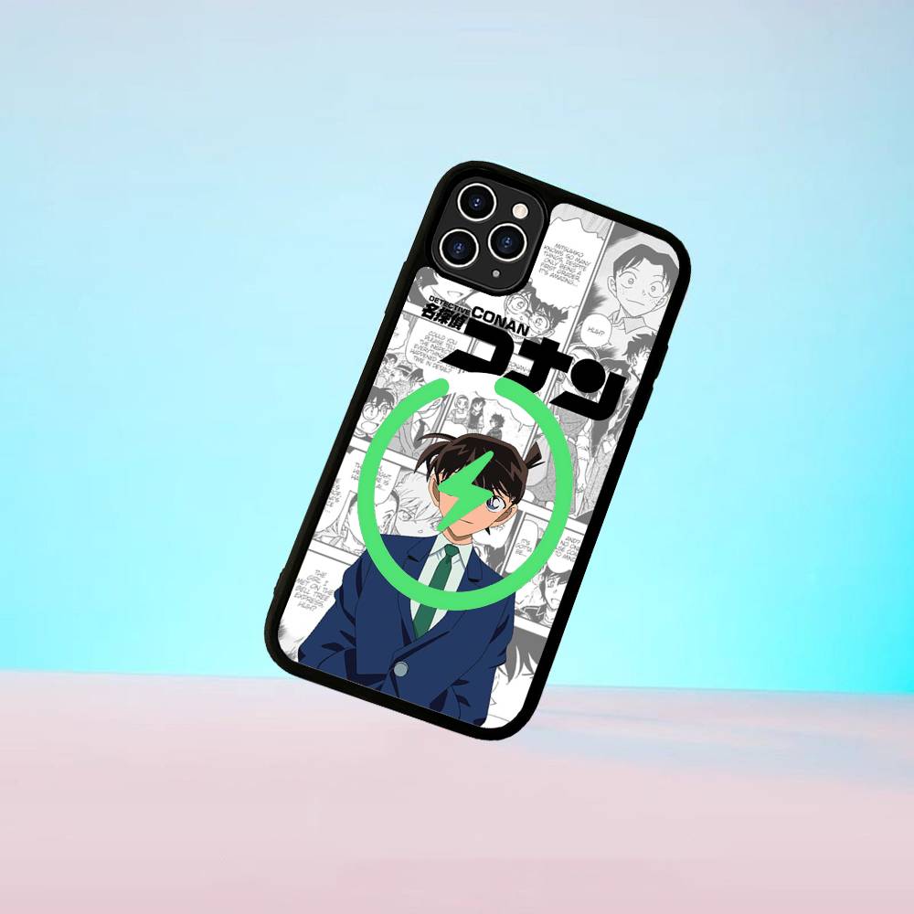 Япония D-Детектив Конан Магнитный Чехол Для IPhone 17 16 14 13 12 11 15 Pro Max Plus Беспроводная Зарядка Чехол для Телефона