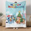 1Pc Happy Holiday Celebration Blanket Soft And Comfortable Casual Warm Camping Travel Christmas Halloween Gift M92118
