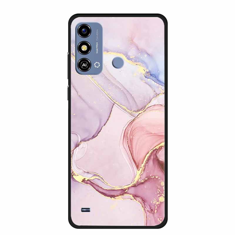 Мягкий силиконовый чехол для ZTE Blade A53 / A53Pro / A53Plus Чехол Мраморный ТПУ Черный Защитный чехол для ZTE Blade A53 Plus Чехол Funda
