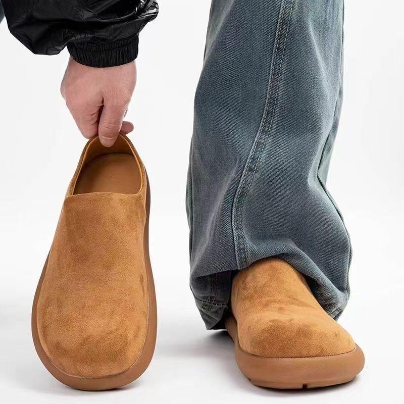 Мужские мюли в стиле Birkenstock с закрытым носком, повседневные шлепанцы-сандалии, надеваемые без застежки
