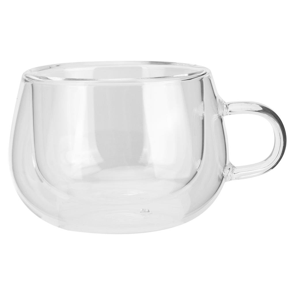 150ml DoubleLayer Glass Cup with Handle Transparent Coffee Mug for Home Kitchen Birthday