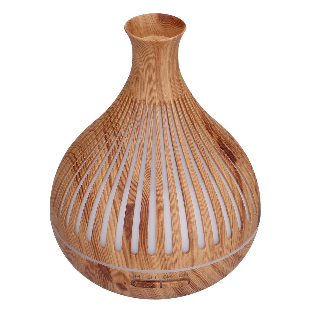 400 мл Увлажнитель воздуха Wood Grain Desktop с цветным светодиодным пультом дистанционного управления Электрический аромадиффузор